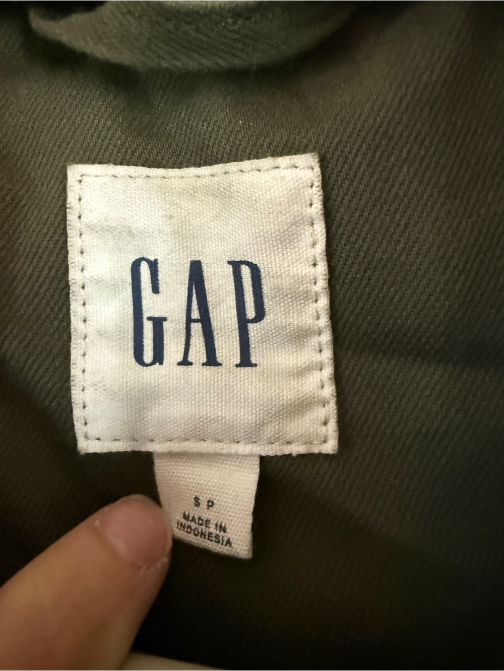 GAP Olive Green Oversized Quilted Jacket - Picture 2 of 6
